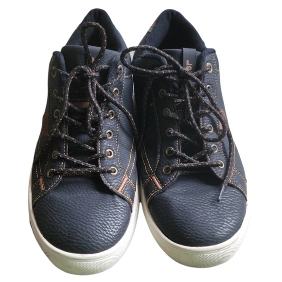 Levi's Men's Jeffrey-Lo-Lux 501 Sneakers Low Top Black and Tan Size 11 - Picture 2 of 5